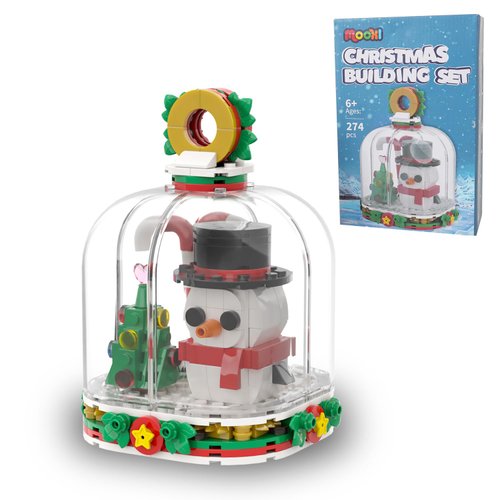 MOOXI-MOC Christmas Box Combo Building Set,Christmas Tree, Santa Claus, 2 Candy Canes and Holiday Wreath,Creative Building Blocks Model Toys Kits(274pcs)