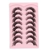 Gmagictobo False Eyelashes Fluffy Cat Eye Lashes Pack Natural Look 3D Faux Mink Lashes Fox Eye Fake Eyelashes 8 Pairs