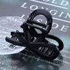 Iaceble Black Hair Claw Clip Medium Plastic Hair Claw Clips Non Slip Hair Claws Clamp Thick Curly Hair Claw Geometric Hair Claw Decorative Hair Accessories for Women Daily Headdress