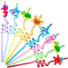 24 Pcs Under the Sea Drinking Straws Animal Silly Straws Under the Sea Birthday Party Supplies Goodie Gifts for Kids Ocean Birthday Party Supplies Party Favors, 8 Colors(Cute Style)