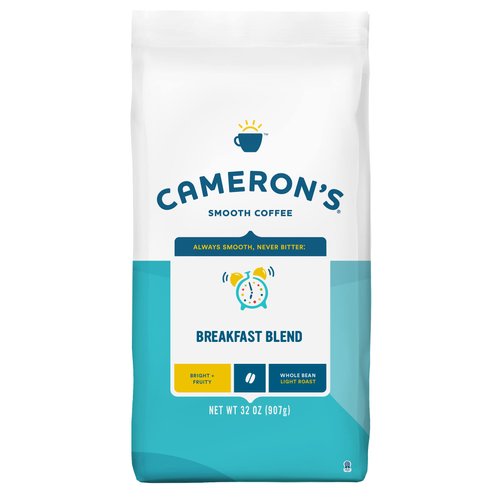 Cameron's Coffee Roasted Whole Bean Coffee, Breakfast Blend, 32 Ounce, (Pack of 1)