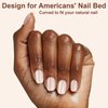 Polychrome&air Press On Nails Short Squoval ABS Natural Fit Fake Nails with Jelly Glue Reusable Manicure Glue On Nails Woman and Girl False Nail UV Cover Gel Glossy Nails 15Sizes 30PCS（Gloden&Cat)