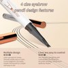 2024 New Magic Eyebrow Pencil,3D Waterproof Microblading Eyebrow Pen with 4 Fork Tip,Natural Makeup Long-Lasting Eyebrow Pencil,Makeup Fine Stroke Eyebrow Tattoo Pencil (Gray-C)