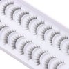 outopen 10 Pairs Clear Band Manga Lashes Natural Look 12MM Anime Lashes Spiky Japanese Korean Asian False Eyelashes Look Like Individual Clusters (T07|5-11MM)