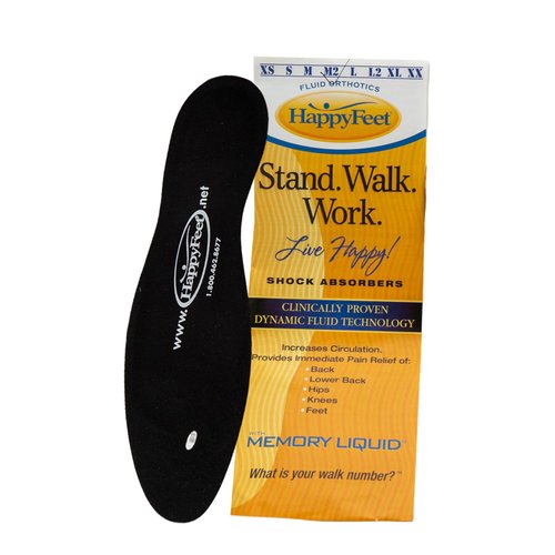 Happy Feet Plantar Fasciitis Flat Feet Orthotic High Arch Support Gel Insert Shoe Insoles for Mens and Womens (XX)