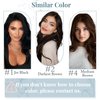 RUNATURE 22 Inch Hair Extensions Clip in Off Black Hair Extensions Clip in Human Hair Double Weft Straight Clip in Hair Extensions Black Human Hair Full Head 120g 7 Pieces