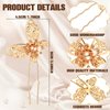 12 Pieces Butterfly Hair Pin Butterfly Hair Clips Crystal Pearl Hair Clips Bridal Wedding Hair Pins Bride Headwear Hair Accessories for Women Girls (Novel Gold Style)