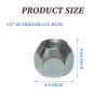 10Pcs Boat Trailer Lug Nuts 1/2-20 Inch, 509 Tire Lugs Wheel Nuts Trailer Wheel Lugs 1/2 20 Open End Lug Nuts for RV Truck Trailer Tire Wheel