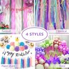 PIGETALE Crepe Paper Streamers 4 Rolls 328ft, Pack of Unique 3 Purple and White Party Streamer for Birthday Wedding Ceremony Baby Shower Party Decorations DIY Supplies Art Crafts (1.8Inch x 82Ft/Roll)
