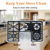 10 Pack Stove Burner Covers Double Thickness Reusable Non-Stick Heat-Resistant Gas Range Protectors for Kitchen and Easy to Clean（Black）