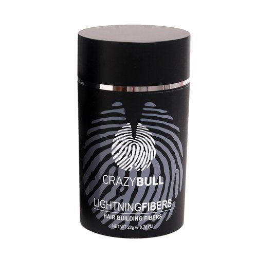 Crazy Bull Hair Lightning Hair Building Fibers - Hair Fibers for Thinning Hair - Hair Fiber Withstands Wind, Rain and Sweat - Dark Brown - 0.78 oz
