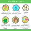 Apple Cider Vinegar Acne Face Wipes-Organic TeaTree, Rose, Chamomile, Witch Hazel.Oil free. Reduce Blemish & Acne. Tone,Restore, Sooth, Balance pH. Dry, Normal, Sensitive Skin. 25ct. USA Hello Cider