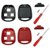 WKIOERAD Key Fob Shell Case Replacement for Lexus ES GS GX is LS LX RX SC RX330 RX350 ES300 ES330 IS300 IS330 GX470 LX470 Key Fob Cover with Screwdriver (Black+Red)