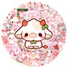 50 PCS Cute Cow Pig Stickers, Kawaill Rainbow Cattle Waterproof Vinyl Stickers for Water Bottles, Laptop, Scrapbook, Cow and Pig Aesthetic Stickers Bulk, Party Supplies