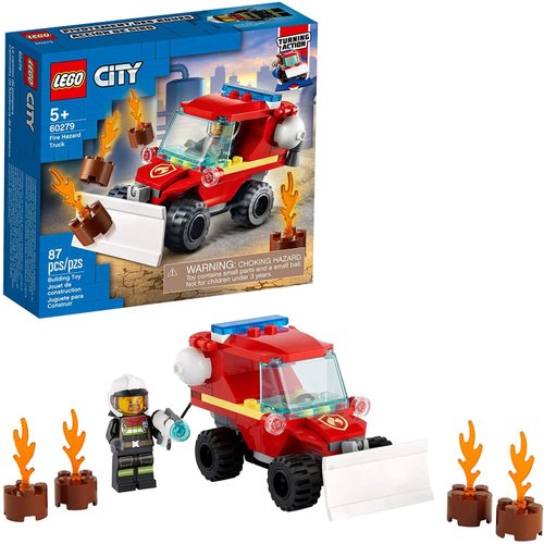 LEGO City Fire Hazard Truck 60279 Building Kit; Firefighter Toy That Makes a Cool Building Toy for Kids, New 2021 (87 Pieces)