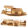 Vaguelly Boat Model Fishing Boat Decor Model Wood Canoe Juguetes Adultos Wood Trim Retro Model Mini Sailboat Figurine Wood Crafts for Kids Model Fishing Boat Wooden Boat Decorate Gift