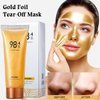 Gold Peel Off Mask, 98.4% Gold Facial Mask, 24K Golden Peel Off Mask Blackhead Remover Mask,Gold Face Mask for Moisturizing Deep Cleansing,Reduces Fine Lines and Cleans Pores Gold Exfoliating Mask