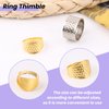 8 Pcs Sewing Thimble with Storage Box, Finger Protector, Finger Tips, Leather Thimble, Adjustable Metal Sewing, Thimble Rings, Rubber Thimble, Finger Protector Coin Thimble
