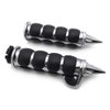 HTTMT TRHB114E-25-CD(114A+312-C) Chrome 25mm 1 inch Spike Handlebar Grips Throttle Boss Compatible with Harley Softail Dyna Sportster Electra Glide/Kawasaki Ninja Hayabusa GSXR700 GSXR1000