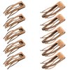 Chinco 24 Pieces Double Grip Hair Clips Metal Snap Hair Clips Women Hair Barrettes for Hair Making, Salon Supplies (Red Ancient Bronze, 2 Inch)