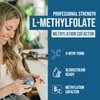 L Methylfolate 7.5mg plus Methyl B12 - Active 5-MTHF Form, MTHFR Supplement - Bloodstream Ready Methylated Folate + B12 Cofactor - Supports Mood, Homocysteine Methylation, Cognition (60 Capsules)