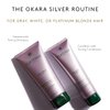 Rene Furterer OKARA SILVER Toning Shampoo, Purple Shampoo for Blonde, White, Grey, Silver, Pastel Hair, Pump, 20.2 oz.