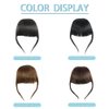 Shinon Bangs Hair Clip in Human Hair Bangs Unprocessed Fringe Hair with Temple Thick Bangs 1b Black Color