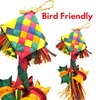 Bonka Bird Toys 03330 Small Rattle Toy for Birds - Multi-Activity Chew & Shred Toy, Natural Palm & Seed Pod, 12" x 5", Conure, Cockatiel, Pionus, and Similar Breeds