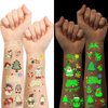 36 Sheets Glow Christmas Temporary Tattoos for Kids, Christmas Style Fake Tattoo for Boys and Girls, Luminous Christmas Temporary Tattoo for Kids Stocking Stuffers and Gift Christmas Party Decoration
