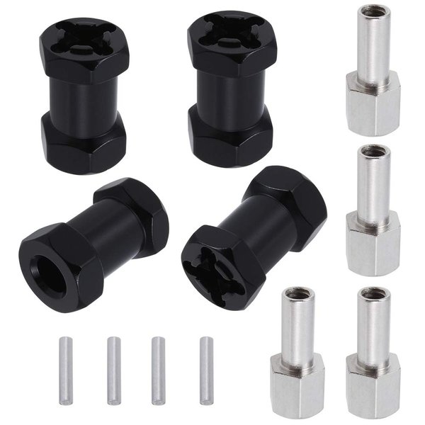 Aluminum 12mm Hex Wheel Hub Wheel Spacers 20mm Offset Extension Drive Adapter for 1/10 SCX10 II Gen7 Gen8 D90 RC Truck (20mm)
