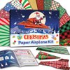 Paper Airplane Kit, Christmas Stocking Stuffers for Kids, Toys for Ages 8-13 Instruction Book, 60 Holiday Sheets, Christmas Gift Box, Stocking Stuffers Ideas for Boys 8-12 Christmas Crafts 2024