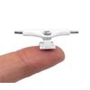 Teak Tuning Prodigy Swerve Fingerboard Trucks, White Colorway - 34mm Wide - Inverted Kingpin - Professional Shape, Appearance & Components