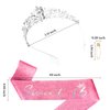 YARIEW Sweet 16 Birthday Decorations for Girls, Pink Sweet 16 Sash and Tiara, Birthday Crown and Sash, 16th Birthday Gifts for Girls, Sweet Sixteen Gifts for Girls