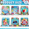 Kacctyen Pool Beach Drawstring Bags Summer Drawstring Backpack Beach Ball String Birthday Bag Pool Party Decoration(24 Pcs)