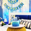 Pargleev Glittery 13 Ofiicial Teenager Cake Topper with Star Boys and Girls 13th Birthday Party Supplies,Thirteen Years Old Birthday Party Decorations Royal Blue