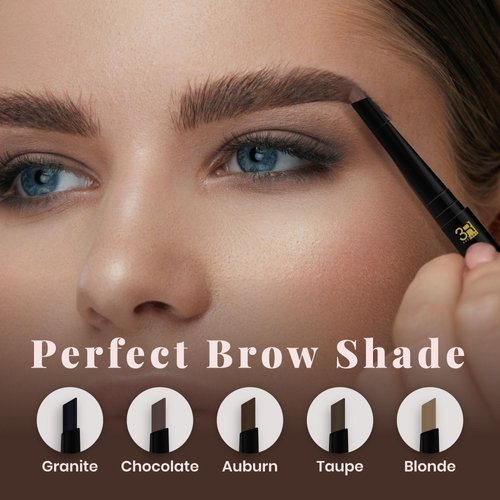 Brow Definer - 3R Factory Granite Eye Brow Pencils For Women, Waterproof & Retractable (1pc Pack)