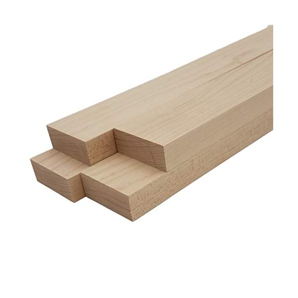 Maple Lumber Boards - 3/4" x 2" (4 Pcs) (3/4" x 2" x 12")