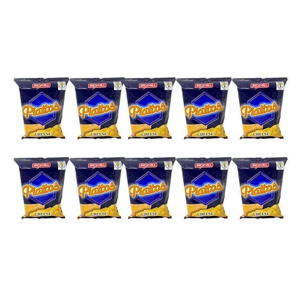 Jack N Jill Piattos Cheese Flavored Potato Chips Pack of Ten 3 Oz a Pack