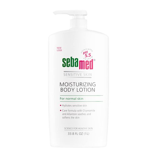 seba med Moisturizing Body Lotion pH 5.5 for Sensitive Skin Dermatologist Recommended Moisturizer 33.8 Fluid oz (1 Liter)