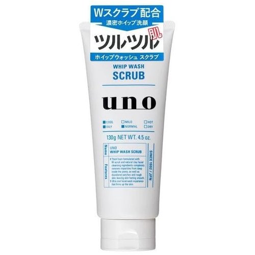 Uno Whip Wash Scrub 4.5 oz Facial Cleanser For Men, Face Wash Men's