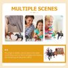 Western Figures Horse Carriage Model Playset Plastic West Figurines Riding Horse Action Figure Educational Toys Table Decoration for Boys Girls Kids