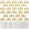 Yaomiao 66 Pieces Foam Princess Tiaras DIY Crowns Kids Party Favors Craft Crystal Diamond Sticker Girls Making Your Own Tiara (Gold)