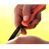 OUTDOOR EDGE RazorPro Double Blade Folding Hunting Knife - Field Butcher Knife with Replaceable RazorSafe & Gutting Blades, Orange Non-Slip Handle, Camo Holster, & 6 Blades. Must-Have Hunting Gear