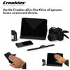 Croakies All-in-one Cleaning Kit | Lens Care Travel Kit with Pump and Microfiber Cloth | All Natural Cleaner for Eyewear and Lenses