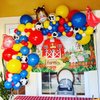 138Pcs Cow Balloon Arch Garland Kit Farm Animals Party Decorations Red Yellow Blue Green Animal Print Balloons for Farmhouse Barn Birthday Country Western Cowboy Baby Shower Party Supplies