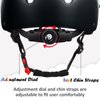 Kids Bike Helmet, Adjustable and Multi-Sport, from Toddler to Youth, 3 Sizes (Black)