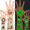 EMOME 120 Styles Luminous Christmas Tattoos for Kids Party Supplies, Glows Fake Tattoos for Boys and Girls Christmas Stocking Stuffers, Christmas Tattoo Sticker for Kids Party Favors Goodie Bags