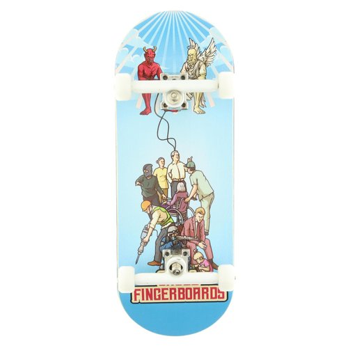 Skull Fingerboards® End Game 34mm Pro Complete Professional Wooden Fingerboard Mini Skateboard 5 PLY with CNC Bearing Wheels