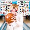 Bowling Temporary Tattoos Sport Stickers for Kids Themed Birthday Party Supplies Favors Decorations Bowls Super Cute 93 PCS Tattoos Funny for Kids Boys Teens School Classroom Rewards Gifts Ideal