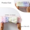 Gangel Bow headbands and Wrist Bands Set Washing Face Headband Bowknot Spa Hairband Tie Dye Makeup Headband Microfiber Fuzzy Hairbands Coral Fleece Skin Care Head Scarf for Women and Girls